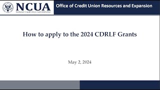 How to Apply to the 2024 CDRLF Grants