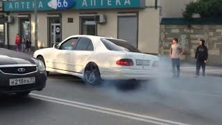 W210 E55 amg крутит в Махачкале ! Молодой Sapar91 на М5 Е60 !