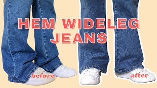 How to Hem Flared Jeans with Original Hem | LYDIA NAOMI
