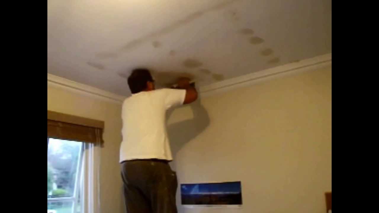 Plastering Water Damaged Fibrous Plaster Ceiling Repair - YouTube