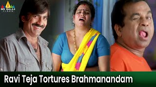 Ravi Teja Tortures Brahmanandam | Krishna | Telugu Movie Scenes @SriBalajiMovies