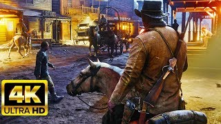 Realistic Graphics Bank Heist Red Dead Redemption 2 [4K PC 60FPS Ultra Max Settings]