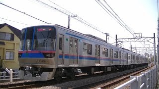 都営6300形6330F急行日吉行き 目黒線奥沢駅付近を低速で通過