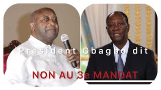 Président Gbagbo dit le combat continue