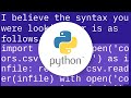 Creating a dictionary from a csv file?
