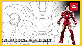 Timelapse - How to Make Cardboard Iron Man (New Template)