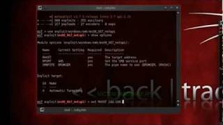 Exploiting windows xp with BackTrack 5 using metasploit