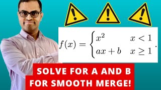 WHEN is a PIECEWISE defined function continuous/differentiable? | Calculus Tutorial