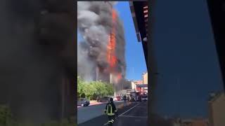 Fire incident at Milan Italy