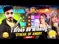 FIrst Time Break 86 Winning Streak 😱 Aawara Vs Two Angry Girls 😡 लड़की गुस्सा हो गई || Free Fire Max