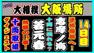 大相撲大阪場所 十両取組ダイジェスト[14日目]  2019.3.23