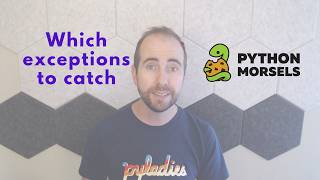 What types of exceptions should you catch in Python?