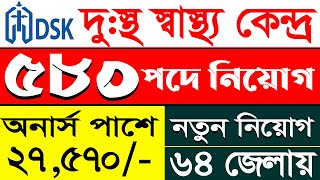 ৫৮০ পদে ডিএসকে এনজিও নিয়োগ | DSK Ngo Job Circular 2024 | Ngo Job Circular 2024