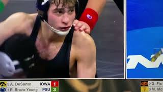 Roman Bravo-Young Penn State Wrestling vs Austin DeSanto Iowa NCAA Tournament Semi-Finals 3/18/22
