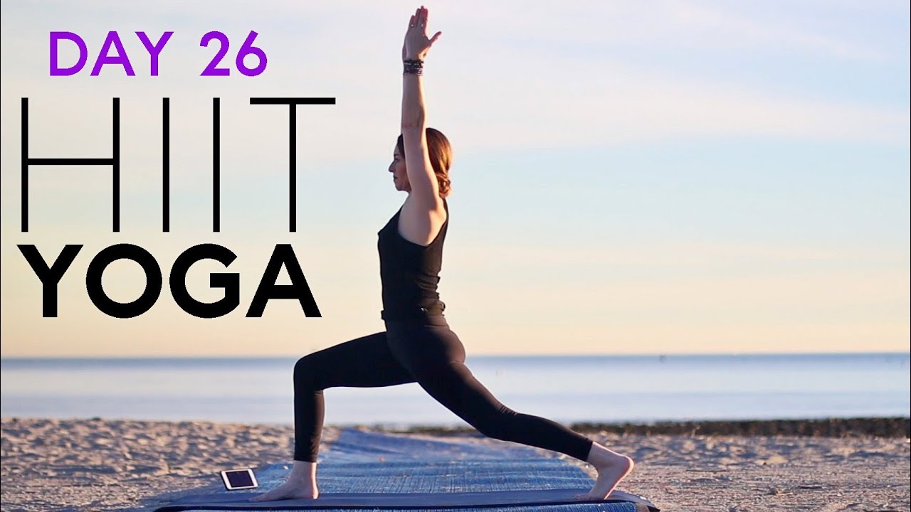 HIIT Yoga For Beginners (20 Min Workout) Day 26 | Fightmaster Yoga ...