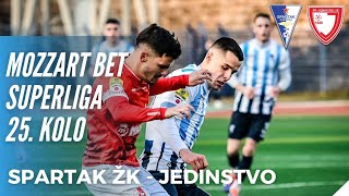 NAJAVA UTAKMICE / FK SPARTAK ŽK - FK JEDINSTVO / XXV KOLO SLS / 26.02.2025.