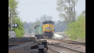 UP 8635 \u0026 2617 Bringing Ballast to Lowden 4/27/24