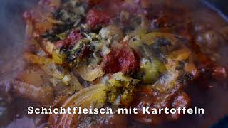 Schichtfleisch mit Kartoffeln und Zwiebeln Italienischer Art!