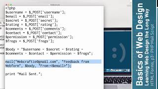 Learn HTML: HTML Forms, p3 - PHP Mail Script