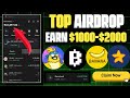 Get Free $1000-$2000 New Crypto Airdops 🔥 || Free Airdrops Today || Earn Money Airdrops || Crypto