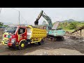 work story view dua dump truck gagah ondol mboys glowing excavator tambang pasir manohara