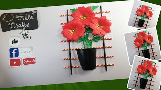 DIY Paper Wallmate Flower Tutorial for Room Decoration