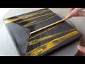 (791) Shining Golden Forest | Fluid Acrylic | Easy Painting ideas for beginners | Designer Gemma77