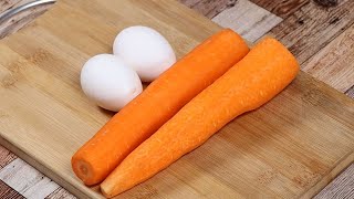 ¿Tienes zanahorias y huevos en tu casa? ¡entonces haz esta deliciosa receta para el desayuno!