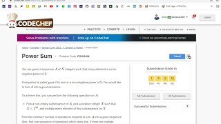 Power Sum Problem Code: POWSUM