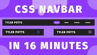 Build a Responsive CSS Navbar in 16 Minutes