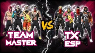 നേനു ചാല ഡേഞ്ചറസു ☠️ TEAM MASTER VS TX ESP  ⚡️ Guild War | FREE FIRE | 4 VS 4