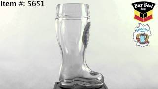 1 Liter United States Navy Glass Beer Boot - 35 oz.