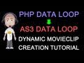 Here We Go Loop to Loop - PHP MySQL Flash Array String Data AS3 Movieclip Tutorial