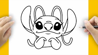 HOW TO DRAW ANGEL FROM LILO AND STITCH