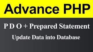 Update Data into Database in PDO with Prepared Statement PHP (Hindi)