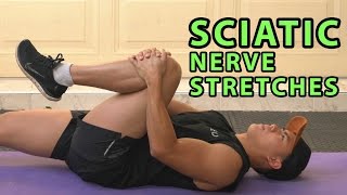 Top 3 Sciatica & Pinched Nerve Stretches | Leg Pain Disc Slip