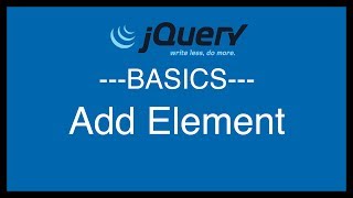 jQuery Basics Tutorial 15 - Add Elements