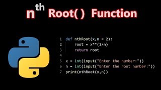nthRoot() Function Program | Python Program