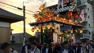 令和５年　三川天満社 夏季大祭 宵宮　下の人形山車の地区廻り