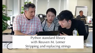 Python standard library: Stripping and replacing strings
