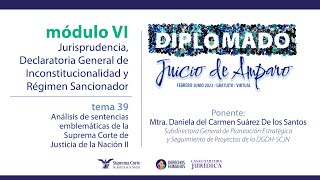 Jueves 30 de junio de 2022. Diplomado "Juicio de Amparo", edición 2022. Módulo VI.