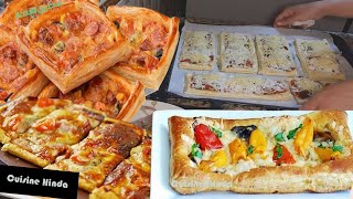 البيتزا التركية  بالعجينة  المورقة سهلة واقتصادية  Pizza turque avec pâte feuilletée