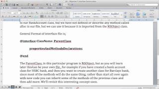 Objective C Tutorials 48 The Interface Section of A Class