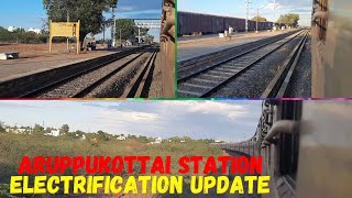 Aruppukottai Station Electrification update |  Puducherry Express arriving Aruppukottai | NTG VLOG