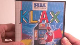 KLAX Sega Master System Cartridge and box PAL