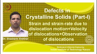 noc18-mm11 Lec 35-Strain and strain-rate due to dislocation motion + Velocity of dislocations