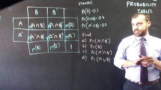 Probability Tables intro