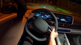 2023 Hyundai IONIQ 6 POV Night Drive (No Commentary)