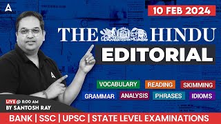 The Hindu Editorial Analysis | The Hindu Vocabulary by Santosh Ray | Bank, SSC & Railway Exams