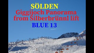 Sölden Skifahren Skiing, Blue 13 Piste/Slope/Run, Giggijoch Skigebiet Skiing Area Panorama, Зельден